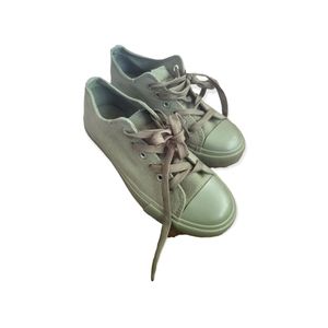 Navy Green Canvas tennis shoes